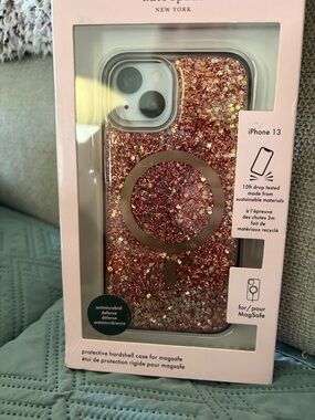 kate spade Rose Gold Glitter MagSafe iPhone Case